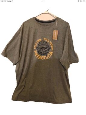 Patagonia Take A-Stand Responsible Tee Wild Fish Waters Shirt. Men’s XXL NWT